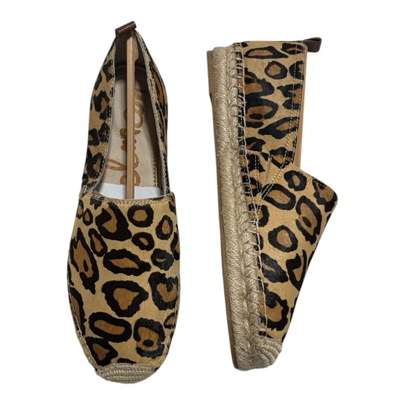 Sam Edelman Brown Tan Espadrilles with Leopard Print - Picture 2 of 10